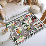 Tapis Jeu Enfant – Plan de Ville & Routes Coloré | Chambre Enfant Salle de Jeux 1