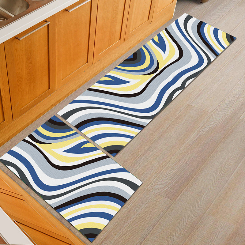 Tapis Runner Cuisine Motifs Géométriques Colorés Set 2 Pièces — Tapinna®
