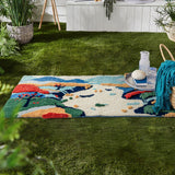 Tapis Touffeté Art Coloré Paysage Abstrait Fleece Chambre 3