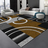 Tapis Rectangulaire Velours Cristal Motif Géométrique Multicolore – Salon & Chambre 12