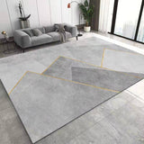 Tapis Rectangulaire Gris – Style Européen Épuré | Salon Table Basse 2