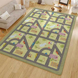 Tapis Enfant Circuit Voitures Ville Imitation Cachemire Grand Format 9