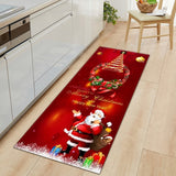Tapis Runner Noël Fêtes Coloré Cuisine Entrée Lavable 9