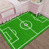 Tapis Rectangulaire Terrain de Football Vert – Chambre Enfant & Salle de Jeux 1