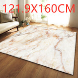 Tapis Rectangulaire Polyester Motif Marbre Multicolore – Salon & Chambre 12
