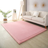 Tapis Rectangulaire Velours Corail Épais Uni – Grand Format 6