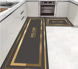 Set Tapis Salle de Bain & Cuisine – Gris & Bleu – Runner + 2 Pièces 9