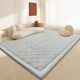 Tapis Rectangulaire Épais Anti-Chute Texture Relief – Salon & Chambre 9