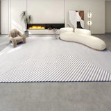 Tapis Rectangulaire Style Crème Géométrique – Salon Table Basse 7