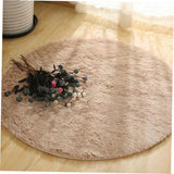 Tapis Rond Shaggy Poil Long – Fausse Fourrure Multicolore 9