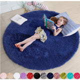 Tapis Rond Shaggy Moelleux Uni – Salon & Chambre 8