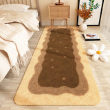 Tapis Runner Pied de Lit Imitation Cachemire Contour Vague 3