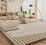 Tapis Rectangulaire Damier Bicolore – Salon & Chambre 9