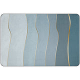 Tapis Rectangulaire Géométrique – Lignes Épurées Gris & Bleu | Salon Table Basse 8