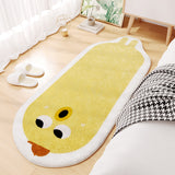 Tapis Chevet Ovale Expressions Cartoon Chambre Velours Coloré 7