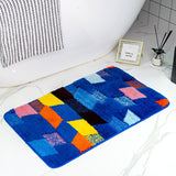 Tapis Rectangulaire Floqué Coloré – Motif Géométrique Bohème | Chambre Salle de Bain 6