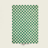 Tapis Rectangulaire Damier Mode – Vert, Beige et Plus 3