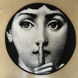 Tapis Rond Imprimé Visage Pop Art Noir Blanc Décoration 4