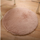 Tapis Rond Shaggy Poil Long – Fausse Fourrure Multicolore 2