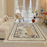Tapis Rectangulaire Polyester Motif Abstrait Luxe Léger – Salon & Chambre 1