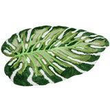 Tapis Forme Feuille Monstera Tropical Vert – Salon & Chambre 2