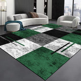Tapis Rectangulaire Velours Cristal Motif Géométrique Multicolore – Salon & Chambre 8