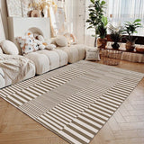 Tapis Rectangulaire Luxe Crème Texturé Multi-designs – Salon 12