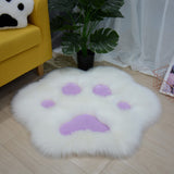 Tapis Forme Patte de Chat Peluche Chambre Enfant Kawaii 6
