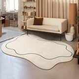 Tapis Forme Nuage Irrégulière Cachemire Crème – Salon & Chambre 5