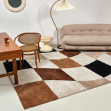 Tapis Damier Checkerboard Moderne – Salon Luxe – Plusieurs Coloris 6