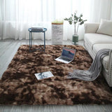 Tapis Shaggy Poil Long Tie-Dye – Dégradé Multicolore | Salon Chambre 16