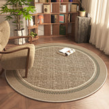 Tapis Rond Velours Cristal Motif Abstrait – Salon & Bureau 19