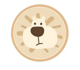 Tapis Rond Ours Cartoon Beige Imitation Cachemire Chambre Enfant 2