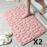 Tapis Mémoire de Forme Salle de Bain – Motif Galets 3D Absorbant | Douche 21