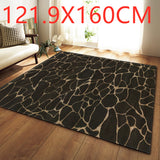 Tapis Rectangulaire Polyester Motif Marbre Multicolore – Salon & Chambre 24