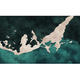 Tapis Géométrique Luxe – Motif Émeraude & Or Abstrait | Salon Chambre 2