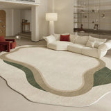 Tapis Rectangulaire Fausse Fourrure Motif Abstrait Luxe – Salon & Chambre 11