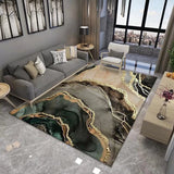 Tapis Rectangulaire Peinture à l'Encre Abstrait Coloré – Salon 9