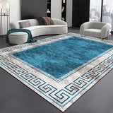 Tapis Rectangulaire Velours Cristal Motif Géométrique Multicolore – Salon & Chambre 4