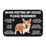 Tapis Entrée Humour Règles de la Maison Chien Imprimé TPE 15