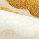 Tapis Rectangulaire Moderne Motif Vagues Dorées – Grand Salon 4