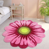 Tapis Forme Fleur Shaggy Rose – Chambre & Salon 1