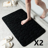 Tapis Mémoire de Forme Salle de Bain – Motif Galets 3D Absorbant | Douche 2