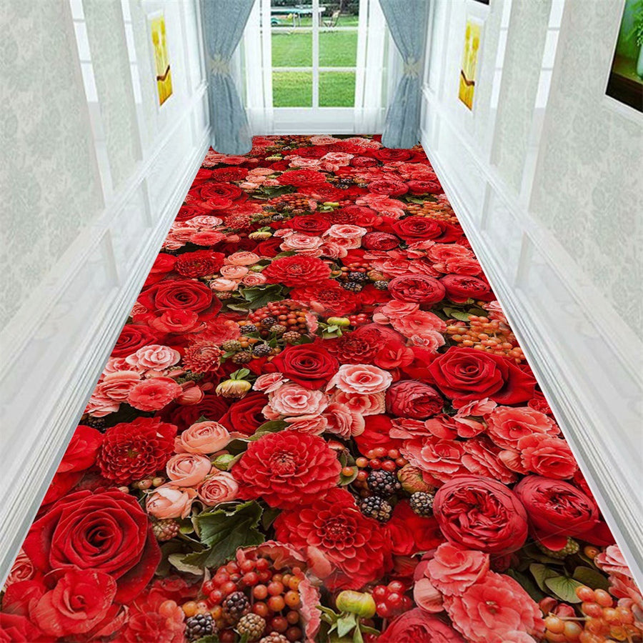 Tapis Runner 3D Imprimé Motif Floral – Couloir & Escalier — Tapinna®