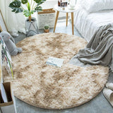 Tapis Rond Shaggy Tie-Dye Pastel Doux – Chambre & Salon 7