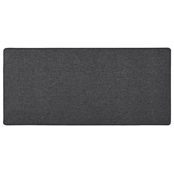 Tapis Runner Anthracite Uni Poil Ras Absorbant Couloir