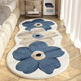 Tapis Irrégulier Grande Fleur Colorée Imitation Cachemire Runner 5