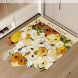 Tapis d'Entrée PVC Floral Découpable – Rose, Tournesol, Anémone 2
