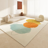 Tapis Rectangulaire Nouveau Style Chinois Abstrait Crème – Salon 5