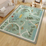 Tapis Enfant Circuit Voitures Ville Imitation Cachemire Grand Format 5